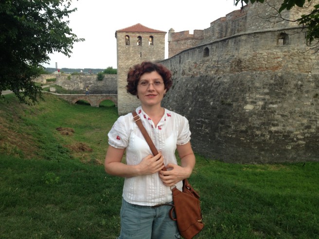 I, standing in front of fortress Baba Vida before the opera concert.