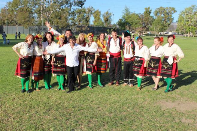 My Bulgarian Folk Dance group "Opa Hey LA." I'm second from left.